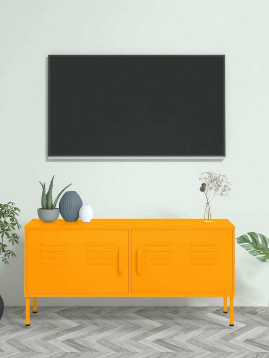 TV Stand Metal Mustard L105xW35xH50cm