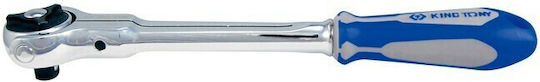 King Tony Chei cu clichet Reglabil 72 Dinti cu Patrat 3/8" Lungime 23.5cm.