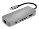TerraTec Connect C8 USB-C Docking Station mit HDMI 4K PD Ethernet Silber