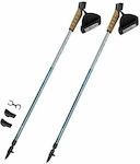 Spokey Pair of Telescopic Aluminum Trekking Poles with 2 Sections Neatness II Blue 245gr