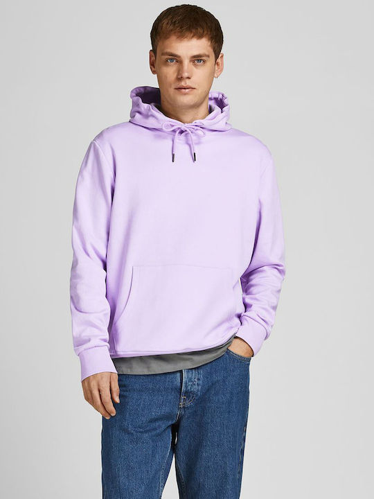 Jack & Jones Мъжки Суитшърт с Качулка и Джобове Lavender