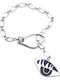 Folli Follie Women's Chain Bracelet with Eye Design in Silver 17cm