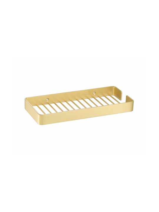 Sanco Monogramm Wandmontiert Schwamm-Halter Metallisch Brushed Brass