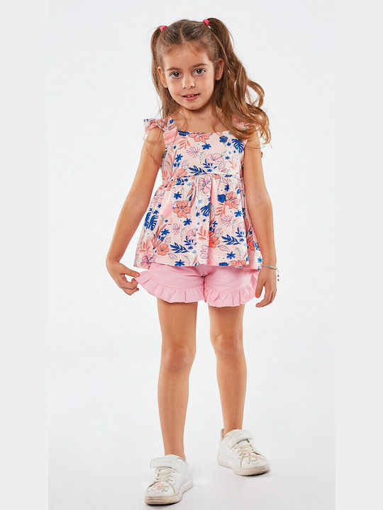 Εβίτα Kids Set with Shorts Summer 2pcs Pink