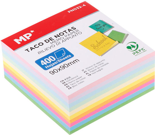 MP Haftnotizen im Würfel 400 Blätter 9x9Stück