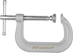 F.F. Group 45515 Clește Robust Tip "C" cu Deschidere Maximă 75mm