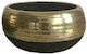 Art et Lumiere Διακοσμητικό Βάζο Κεραμικό Χρυσό/Μαύρο 23.5x12cm