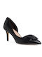 Leather Heel with Thin Medium Heel Black 1-22409-28 001