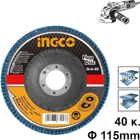 Ingco Disc de șlefuire Zirconiu 115mm P40