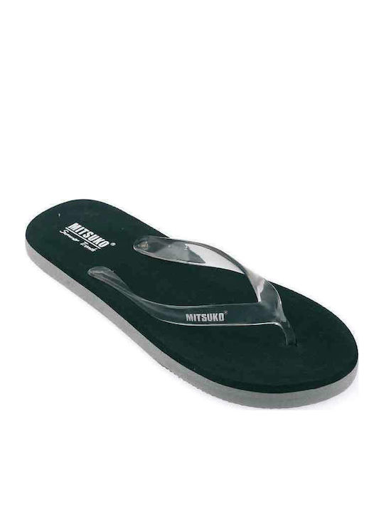 Mitsuko Slapi Bărbați Flip Flops Negri