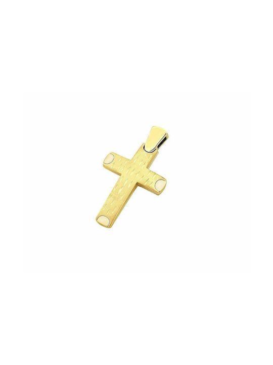 14K Gold male cross, T19019