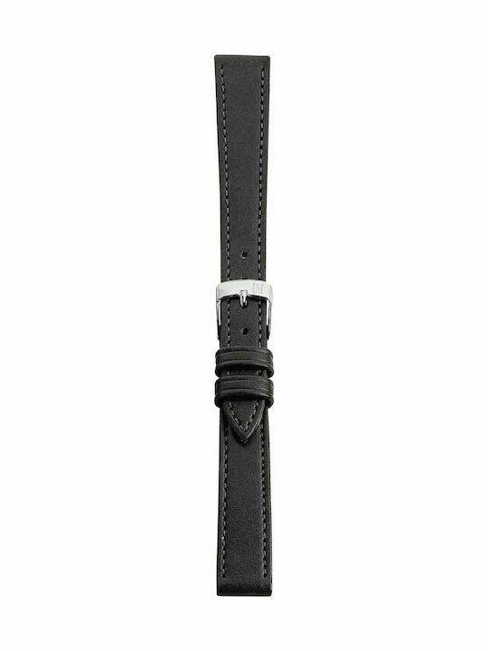 Morellato Point Leather Strap Black 16mm