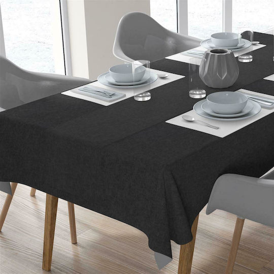 Dimcol Set 2Stücke Panama Fleckabweisend Schwarz 140x140cm