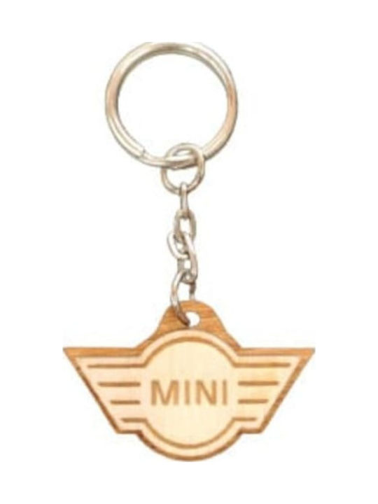 Mini Cooper Χειροποίητο Μπρελόκ Mini Cooper Ξύλινο