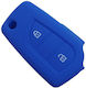 Silicone Car Key Cover Case with 2 Buttons for Toyota Blue