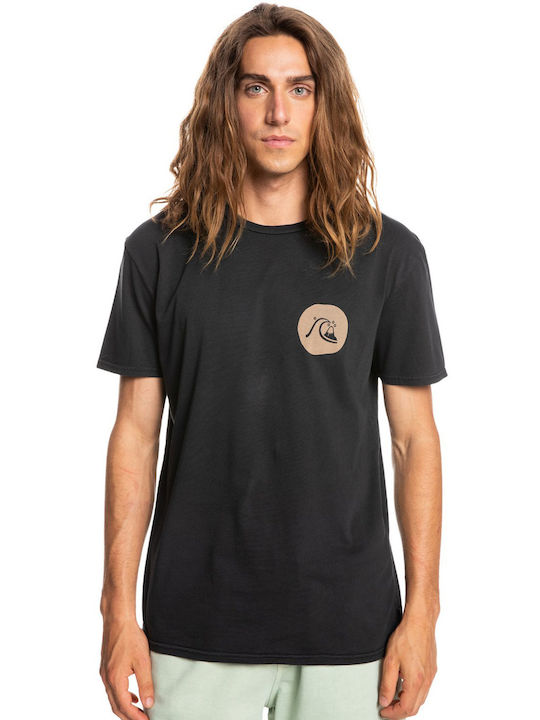 Quiksilver Be Still Ανδρικό T-shirt Μαύρο με Στάμπα