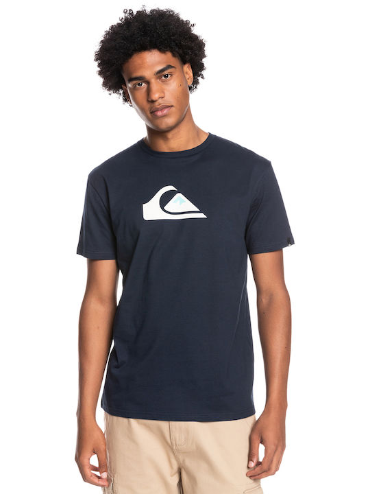 Quiksilver Comp Ανδρικό T-shirt Navy Μπλε με Λογότυπο