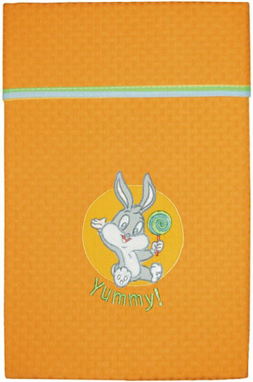 Baby Oliver Baby Cot Blanket Baby Looney Tunes Waffle Orange 100x140cm