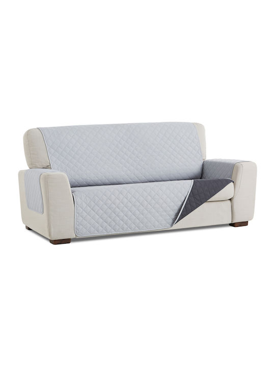 Aithrio Universal Quilt Elastic Cover for Three Seater Sofa Light Grey / Dark Grey 1pcs UNIVERSAL-QUILT-Ανοιχτό-Γκρί/Σκούρο-Γκρι-Μεγάλος-Τριθέσιος