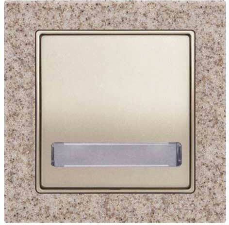 Mutlusan Elitra Plus Corian Complete Wall Push Bell Button with Frame Beige 12920