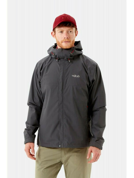 Rab Men's Winter Hardshell Jacket Waterproof and Windproof Gray -GP