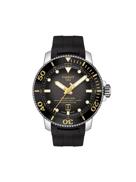 Tissot Seastar 2000 Professional Powermatic 80 Watch Automatic with Rubber Strap