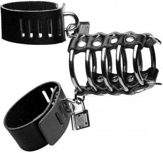 Strict Leather Gates Of Hell Penis Cage Chastity Device in Black Color
