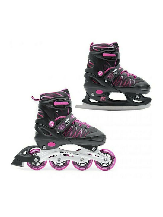 SMJ Sport UT103 Lea Inline Αυξομειούμενα Rollers Μαύρα Παιδικά SMJ Sport UT103 Lea Inline Αυξομειούμενα Rollers Μαύρα Παιδικά