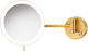 Sanco MRLED-705 Vergrößerung Runder Badezimmerspiegel LED aus Metall 20x20cm Brushed Gold