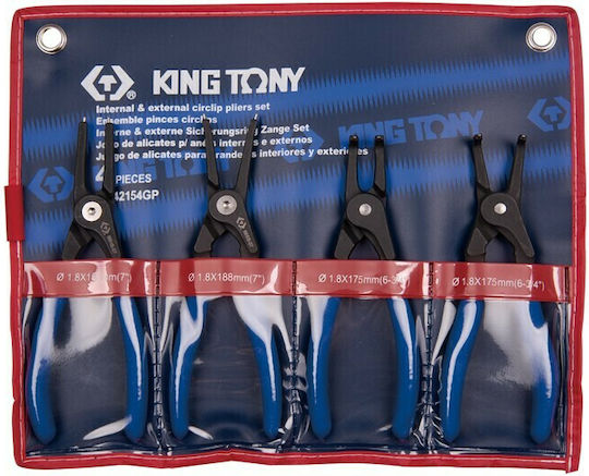 King Tony Τσιμπίδες Ασφαλείας Μήκους 175mm 4τμχ