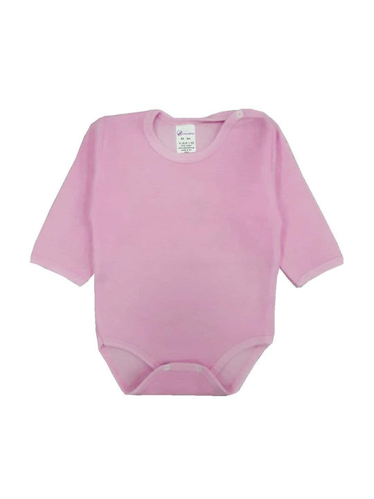 Beboulino Baby Bodysuit Set Long-Sleeved Velvet Pink