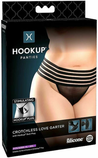 Pipedream Hook Up Panties Crothless Love Garter mit Vibration