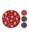 JK Home Decoration Set Weihnachtliche Platten Kunststoff Grün 3Stück