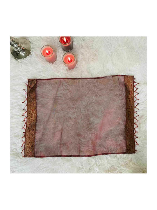 JK Home Decoration Christmas Placemats Fabric Red L45xW33cm.