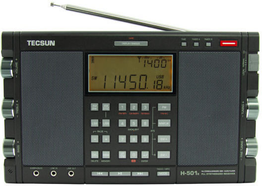 Tecsun H-501X Επιτραπέζιο Ραδιόφωνο Επαναφορτιζόμενο με Bluetooth Μαύρο