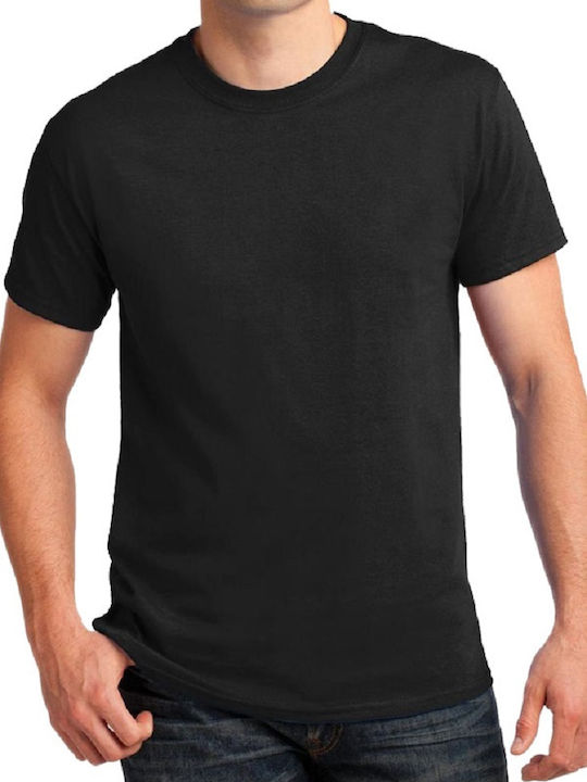 t-shirt men's black cotton