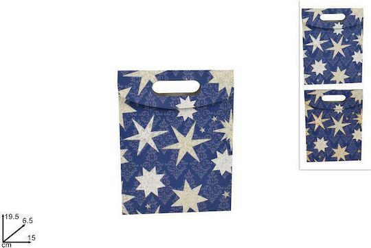 Due esse Paper Christmas Bag for Gift Blue 15x6.5x19.5cm.