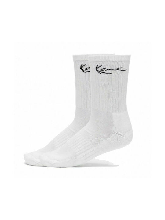 Karl Kani Unisex Plain Socks White 3 Pack