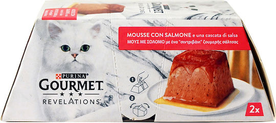Gourmet Gourmet Wet Cat Food for Adult Cats in Trays with Salmon 2x57g