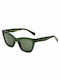 A.Kjaerbede Big Kanye Women's Sunglasses with Green Acetate Frame and Green Lenses