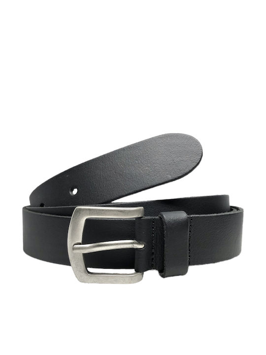40381 Herren Gürtel Leder Schwarz