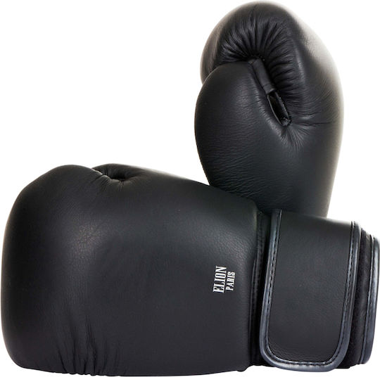Elion Paris Premium Boxing Gloves Leather for Match Black