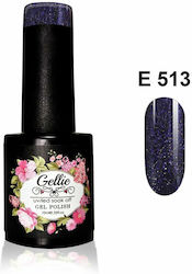 Gellie Хибриден Лак за Нокти E 513 с Glitter 10...