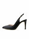 Fardoulis Pointed Toe Black Heels with Strap