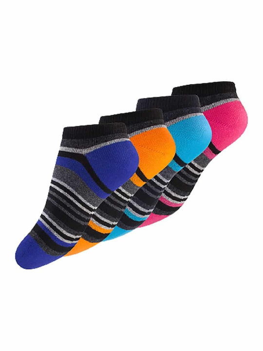 Kindersocken kurz fein gestreift - Baumwolle - (4er Pack)