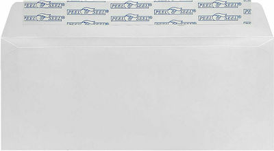 Justnote Mailing Envelopes Set Peel and Seal 50pcs 10.5x24cm White 18-1947