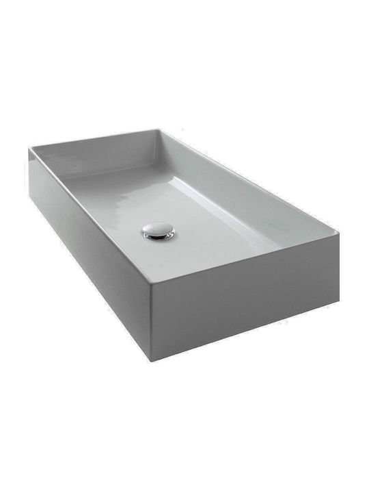 Scarabeo Teorema Vessel Sink Porcelain 80x40x14cm White