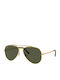 Ray Ban Aviator Unisex Γυαλιά Ηλίου με Χρυσό Μεταλλικό Σκελετό και Πράσινο Φακό RB3625 9196/31
