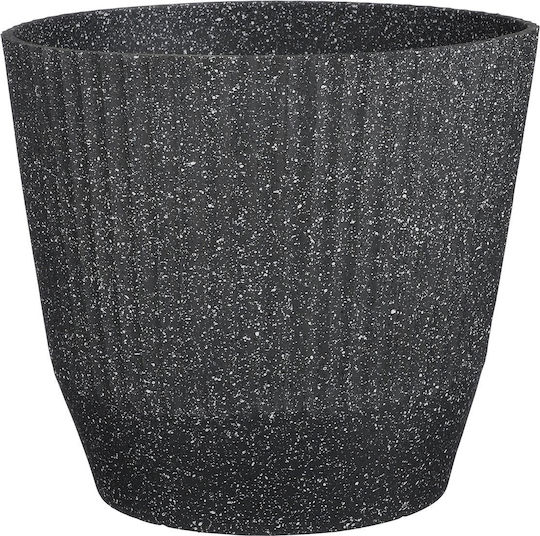Supergreens Terazzo Κασπώ Πλαστικό Μαύρο 37x37x33.5εκ.