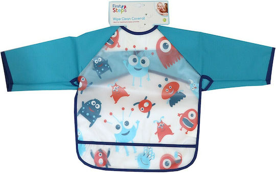 First Steps Waterproof Гащеризон Пластмаса със закопчалка за обръч и примка, Джоб & Ръкави Син